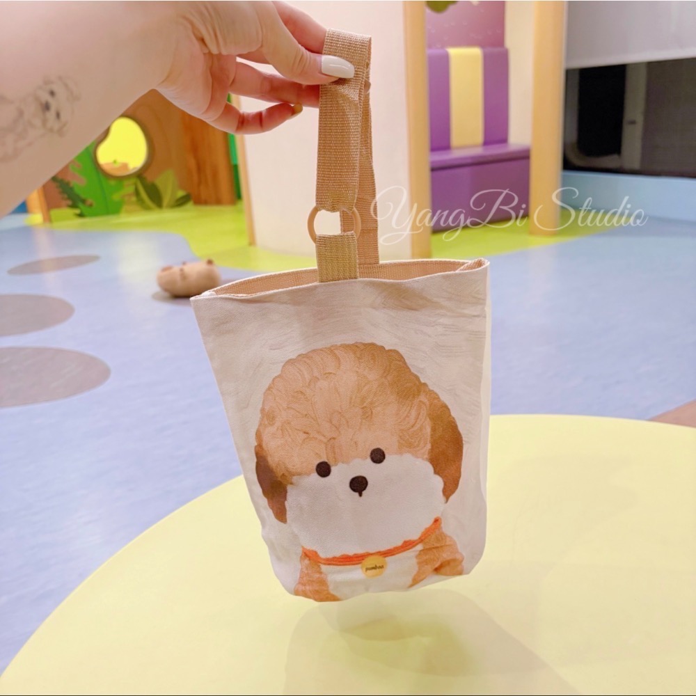 𝓨𝓪𝓷𝓰𝓑𝓲🩰【萌寵小狗童繪帆布手提袋】水桶包 帆布包 午餐袋 C77-細節圖2