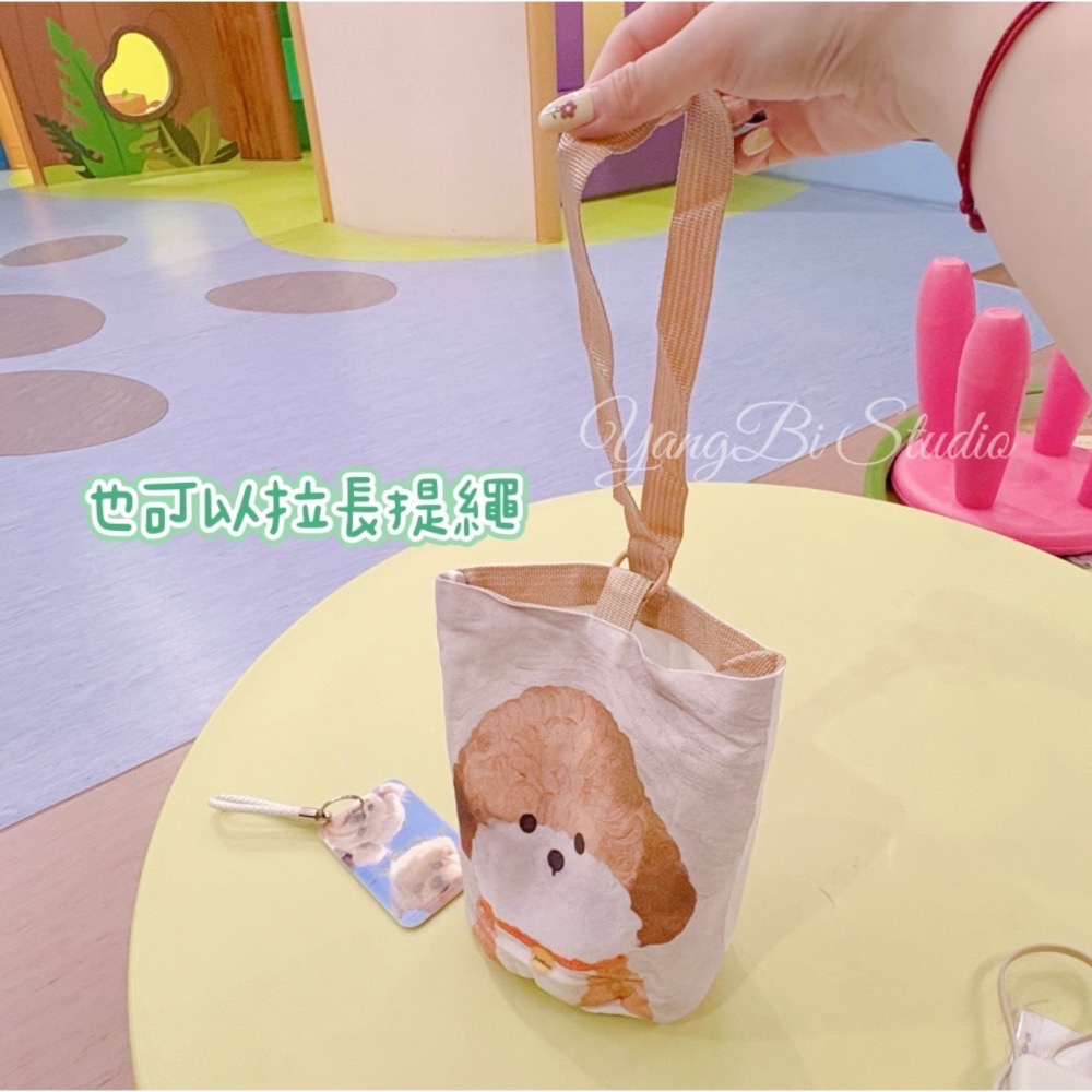 𝓨𝓪𝓷𝓰𝓑𝓲🩰【萌寵小狗童繪帆布手提袋】水桶包 帆布包 午餐袋 C77-細節圖10