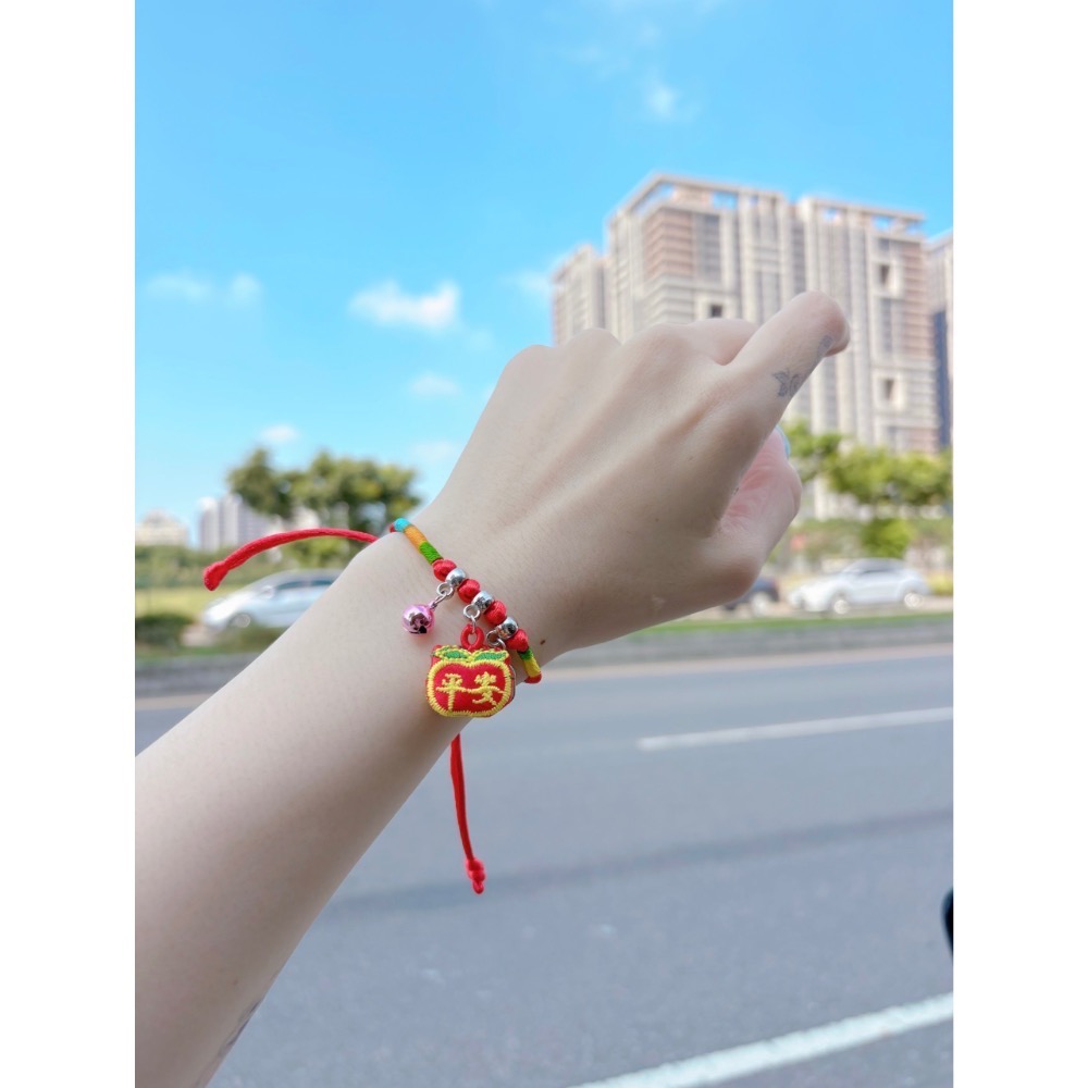 𝓨𝓪𝓷𝓰𝓑𝓲🕊️【保平安五彩繩】大人小孩皆可戴 五彩手繩 平安手鍊 可調大小 Y974-細節圖8