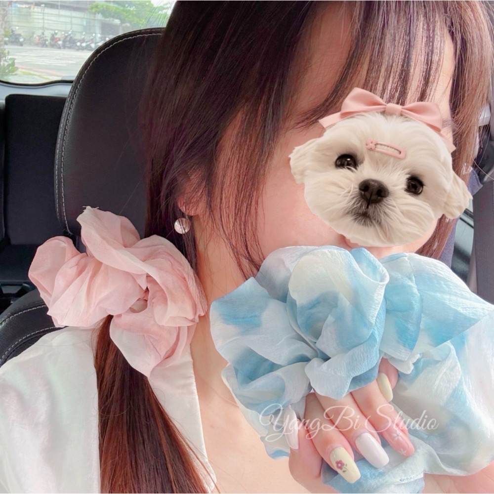 𝓨𝓪𝓷𝓰𝓑𝓲🕊️正韓質感佳🇰🇷紮染設計特大大腸圈 V514-細節圖3