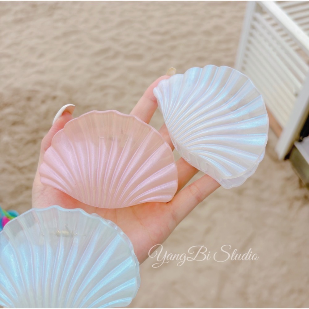 𝓨𝓪𝓷𝓰𝓑𝓲🕊️正韓🇰🇷人魚姬光浮光系列貝殼鯊魚夾 V522-細節圖8