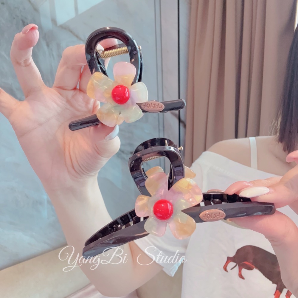 𝓨𝓪𝓷𝓰𝓑𝓲🕊️正韓🇰🇷醋酸花朵質感鯊魚夾 V528-細節圖9