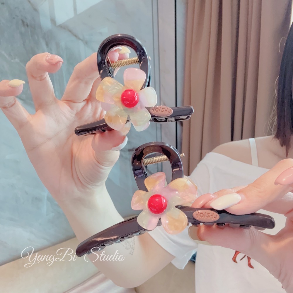 𝓨𝓪𝓷𝓰𝓑𝓲🕊️正韓🇰🇷醋酸花朵質感鯊魚夾 V528-細節圖10