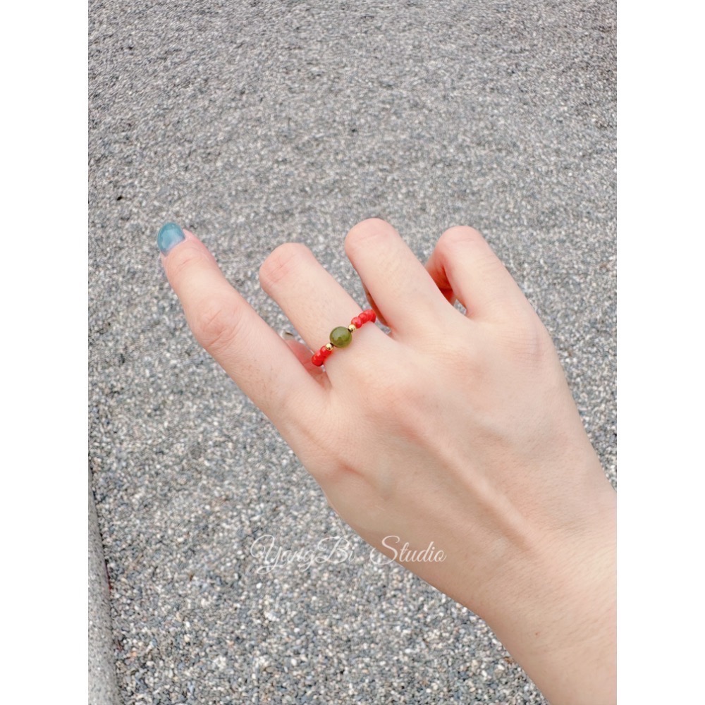 𝓨𝓪𝓷𝓰𝓑𝓲🕊️闆娘超喜歡【天然南紅碧玉戒指】 Y977-細節圖2