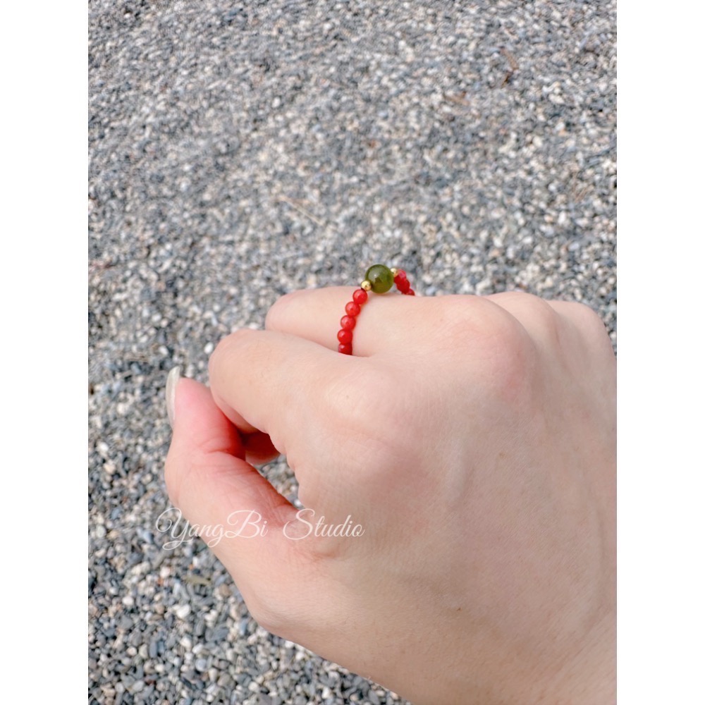 𝓨𝓪𝓷𝓰𝓑𝓲🕊️闆娘超喜歡【天然南紅碧玉戒指】 Y977-細節圖9