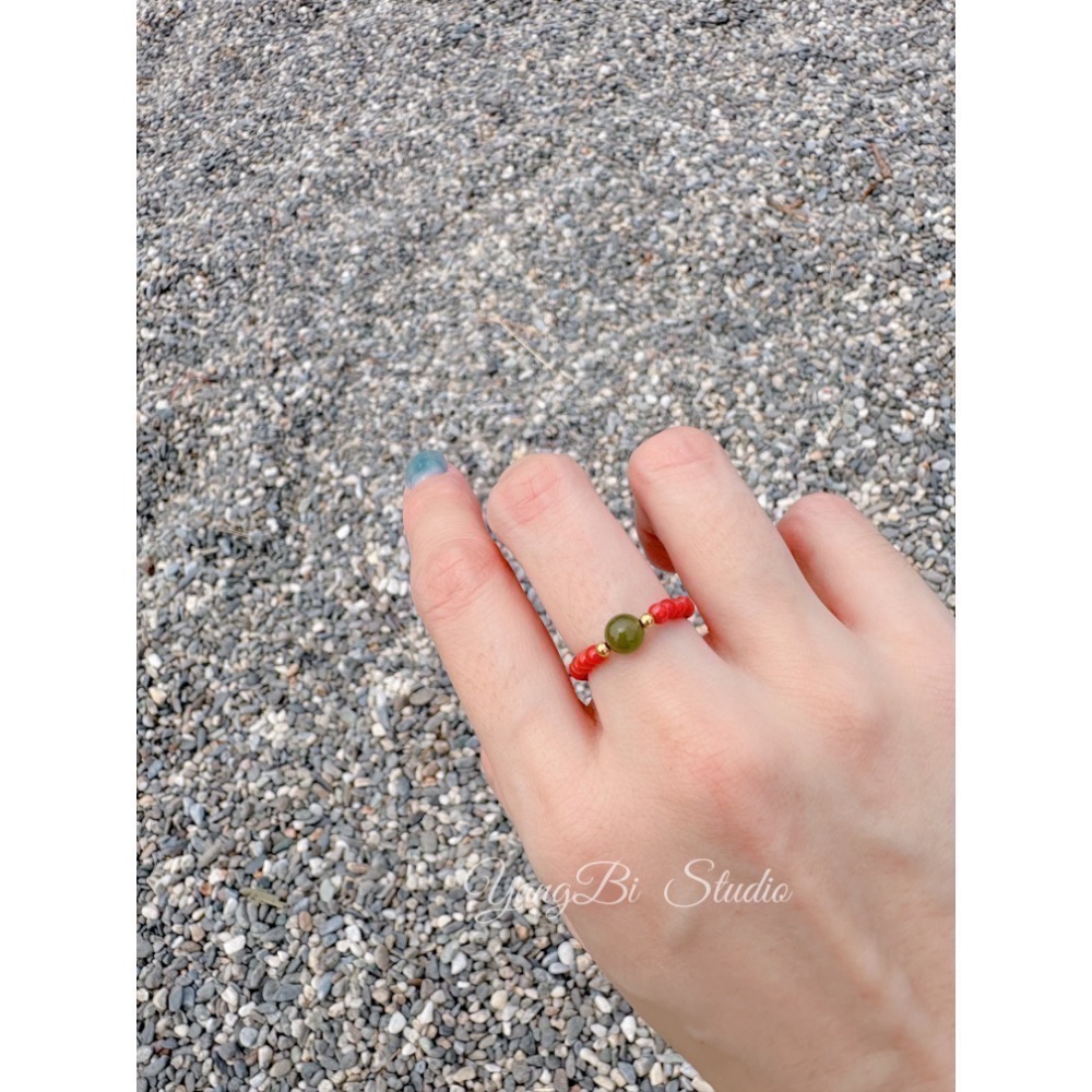 𝓨𝓪𝓷𝓰𝓑𝓲🕊️闆娘超喜歡【天然南紅碧玉戒指】 Y977-細節圖10