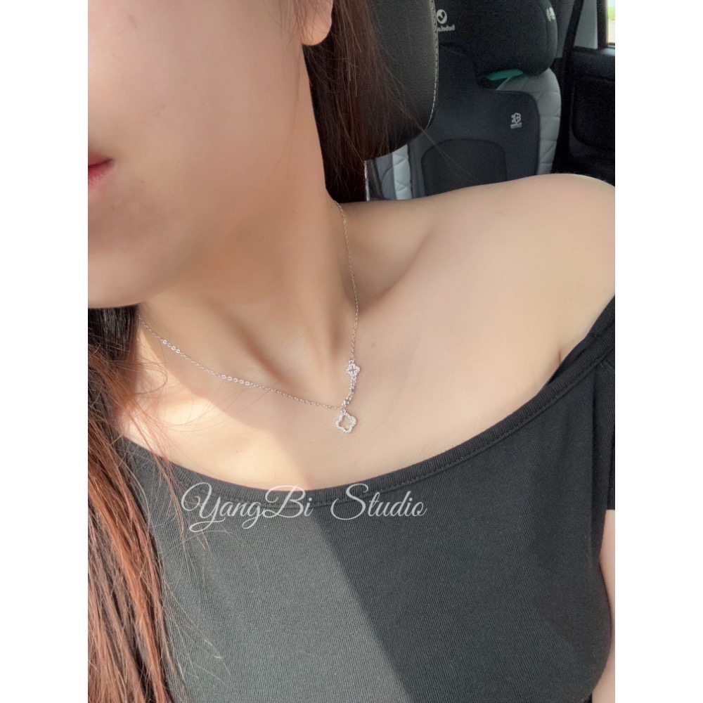 𝓨𝓪𝓷𝓰𝓑𝓲正韓🇰🇷【閃耀精緻幸運草項鍊】 Y981-細節圖7