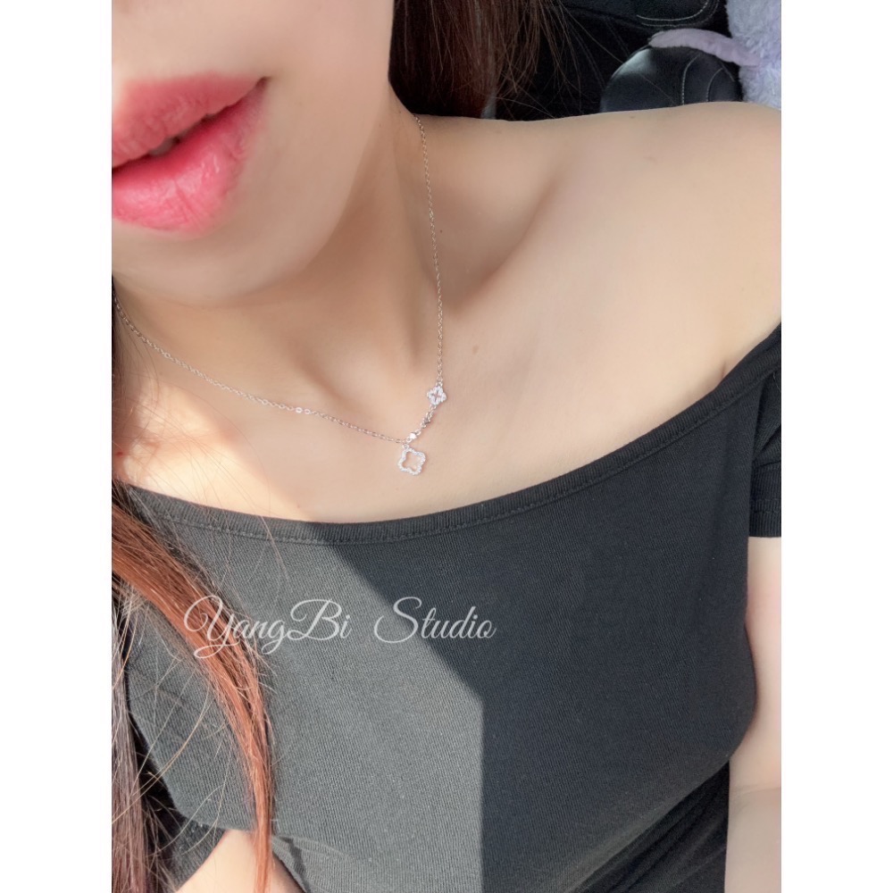 𝓨𝓪𝓷𝓰𝓑𝓲正韓🇰🇷【閃耀精緻幸運草項鍊】 Y981-細節圖8