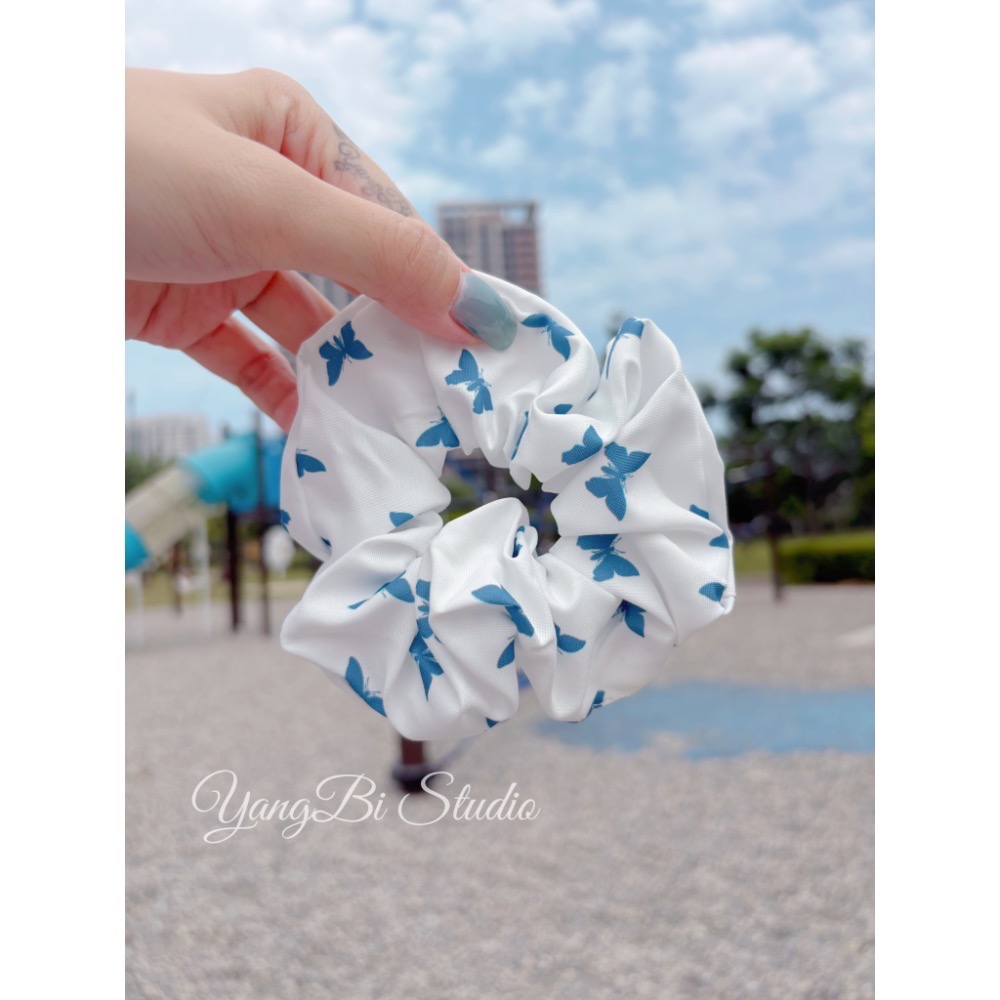 𝓨𝓪𝓷𝓰𝓑𝓲正韓🇰🇷布藝滿版蝴蝶大腸圈 V534-細節圖6