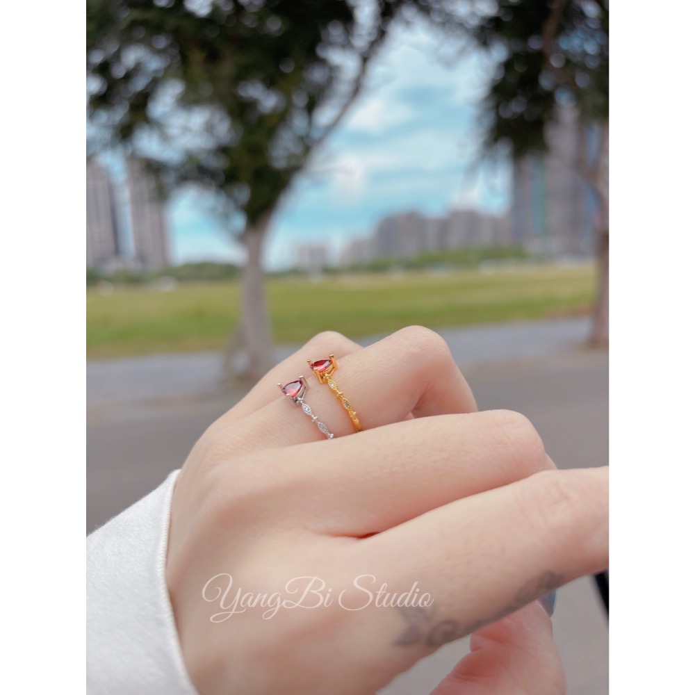 𝓨𝓪𝓷𝓰𝓑𝓲正韓🇰🇷【紅寶石愛心戒指】 Y982-細節圖9