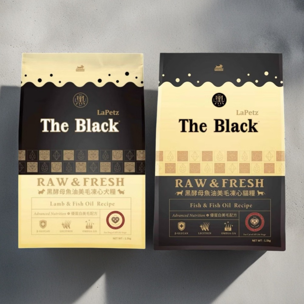 【貓找泥】The Black 樂倍 黑酵母羊奶營養/魚油 美毛凍心狗糧 貓糧400g-1.5kg-細節圖4