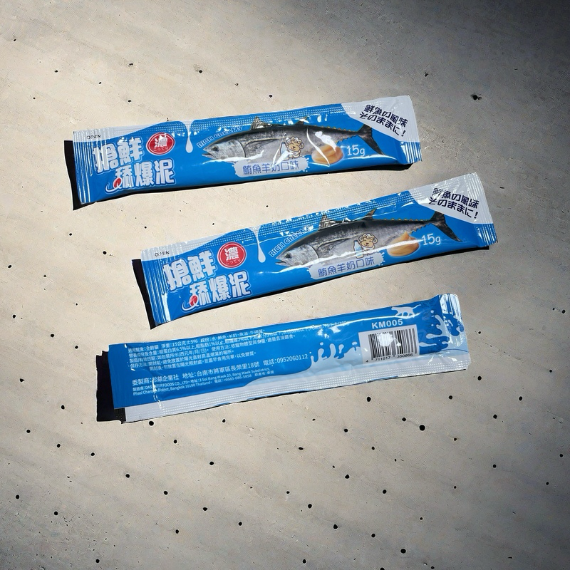 【貓找泥】搶鮮濃舔爆肉泥（鮪魚/鮭魚/干貝/鮑魚/鮪魚山羊奶/鮭魚山羊奶）15g-細節圖4