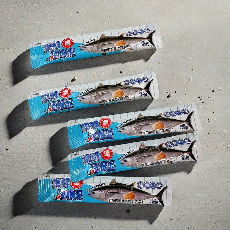 【貓找泥】搶鮮濃舔爆肉泥（鮪魚/鮭魚/干貝/鮑魚/鮪魚山羊奶/鮭魚山羊奶）15g-細節圖5