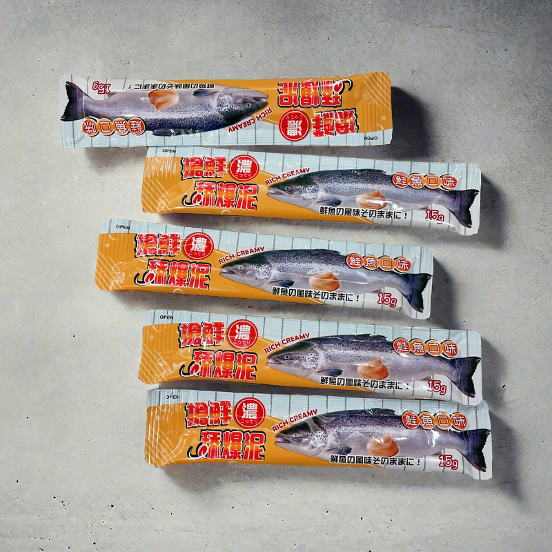 【貓找泥】搶鮮濃舔爆肉泥（鮪魚/鮭魚/干貝/鮑魚/鮪魚山羊奶/鮭魚山羊奶）15g-細節圖6