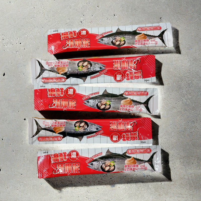 【貓找泥】搶鮮濃舔爆肉泥（鮪魚/鮭魚/干貝/鮑魚/鮪魚山羊奶/鮭魚山羊奶）15g-細節圖7