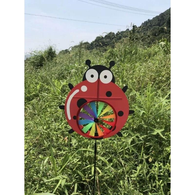 昆虫肚裡轉風車 幼兒活動兒童玩具風車-細節圖3