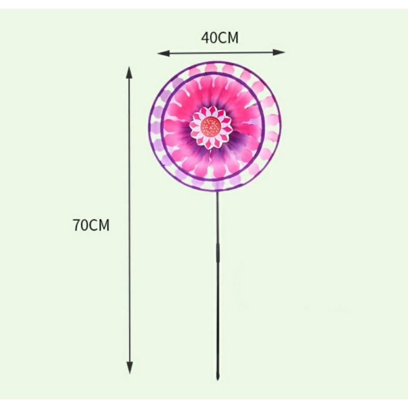 四色粉彩 風車 布藝風車 傳統玩具戶外裝飾-細節圖2