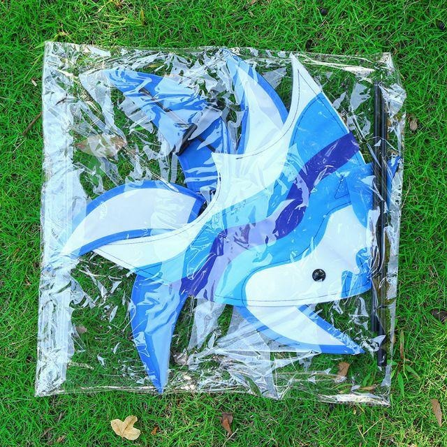 布風車 海洋魚尾璇 卡通 立體 風車 兒童玩具風車-細節圖4