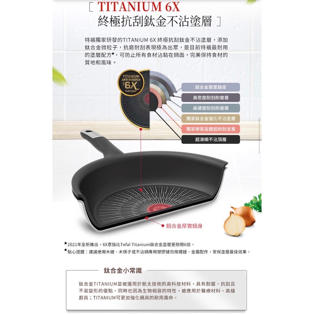 Tefal 特福 御藏系列28CM不沾鍋平底鍋（黑白大廚使用）-細節圖2