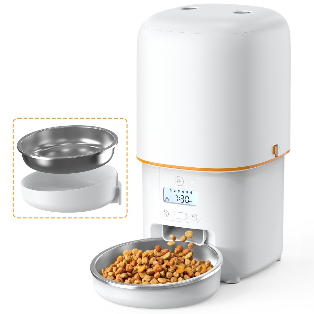 【meowgic喵星科技】簡約機械款寵物餵食器 美國亞馬遜熱賣款 寵物視訊自動餵食器 台灣出貨 附不銹鋼碗 自動餵食器-規格圖1