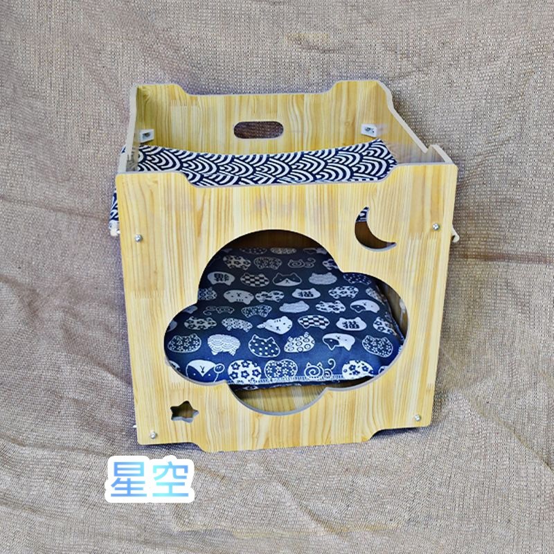 【meowgic喵星科技】DIY城堡貓窩 貓屋 寵物屋 兔屋 木紋喵屋 貓抓屋 貓抓板 貓抓窩 貓帳篷 寵物帳篷-規格圖8