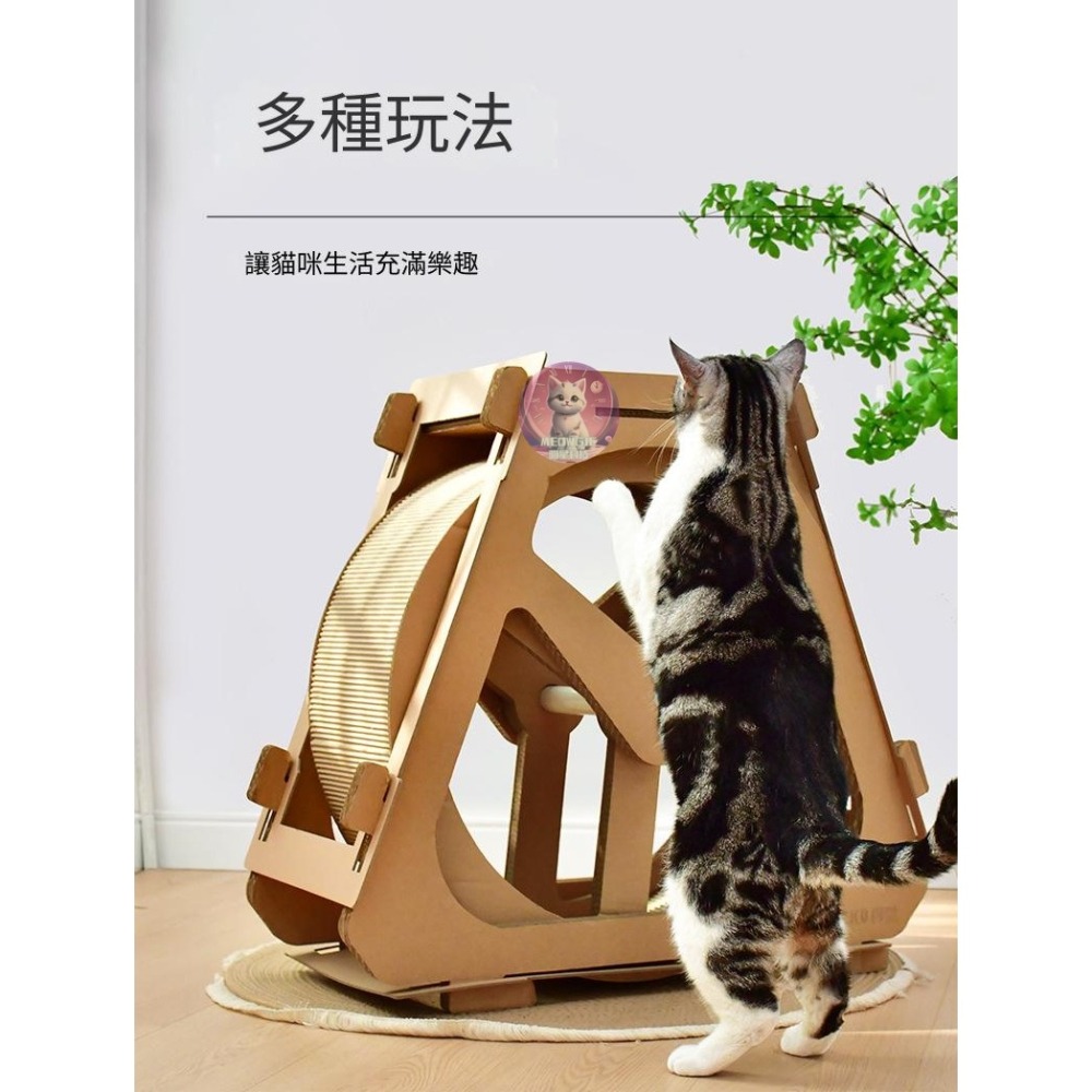 【meowgic喵星科技】水車寵物跑步機 貓抓板跑步機  貓滾輪 貓咪滾輪 寵物健身 滾輪 貓咪運動 寵物玩具 貓爬架-細節圖6