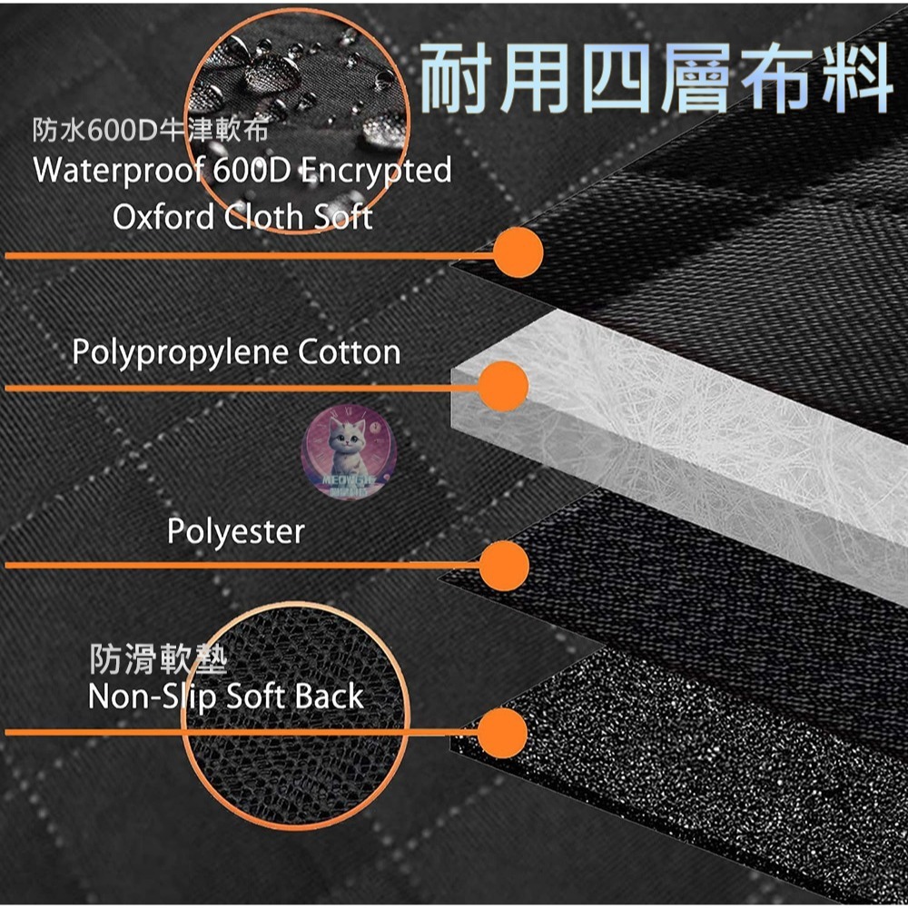 【meowgic喵星科技】車用寵物墊 寵物防水汽車坐墊 寵物車用坐墊 寵物車載墊 寵物汽車墊 寵物後座 人寵同坐寵物車墊-細節圖7