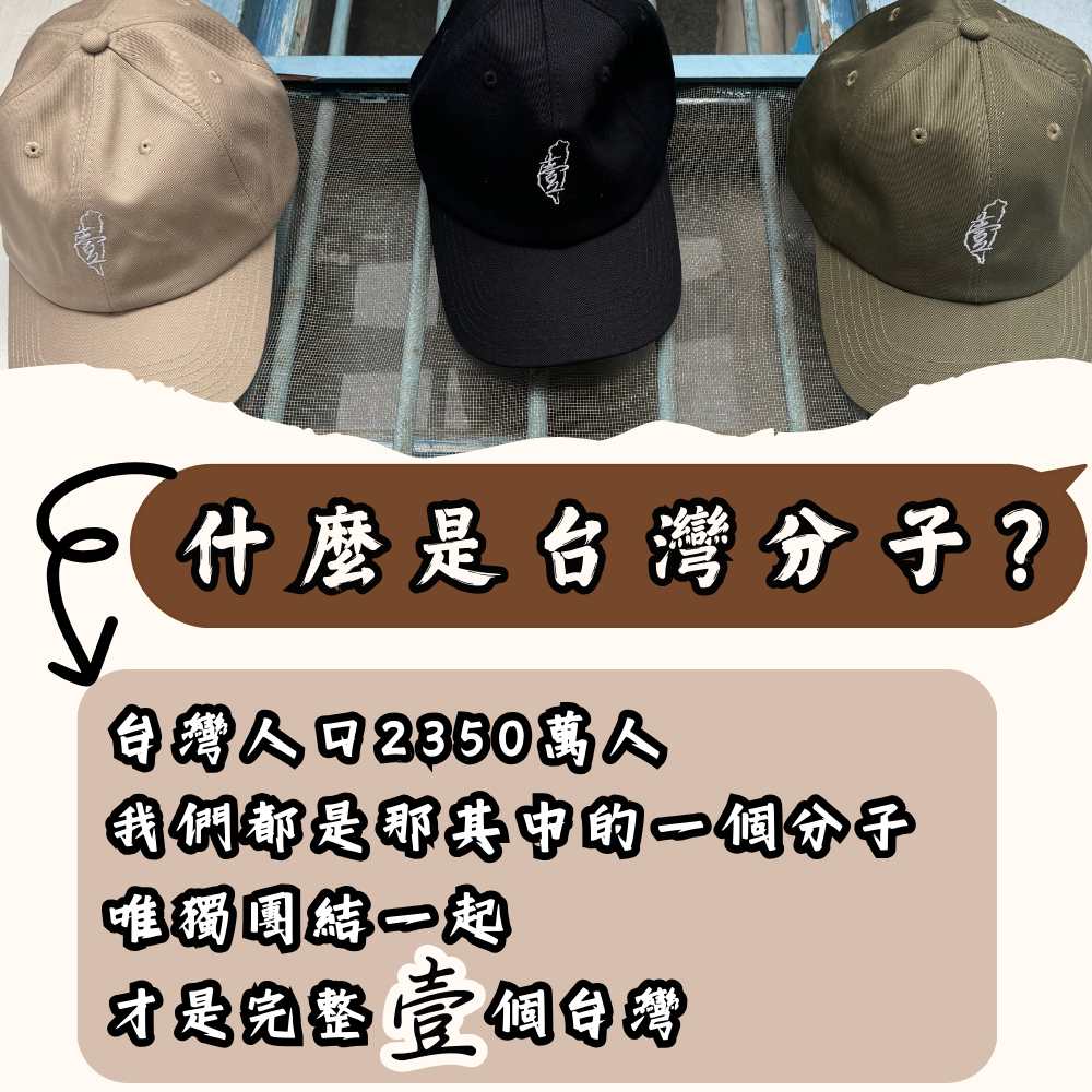 🧢台灣分子之帽🧢#臺中製造 #100%棉 復古老帽 台味帽 鴨舌帽 棒球帽 經典老帽-細節圖2
