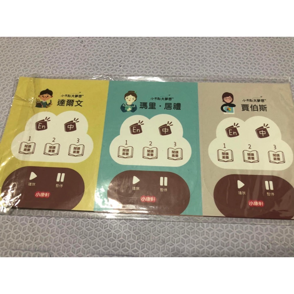 （全新，僅開封檢查）kidsread 點讀版 小不點大夢想 名人傳記雙語點讀繪本套書-細節圖5