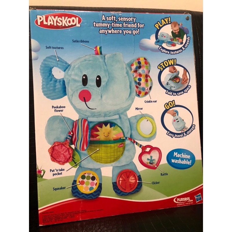 ￼PLAYSKOOL 兒樂寶 小象布包 安撫玩偶 外出攜帶方便 好收納-細節圖3