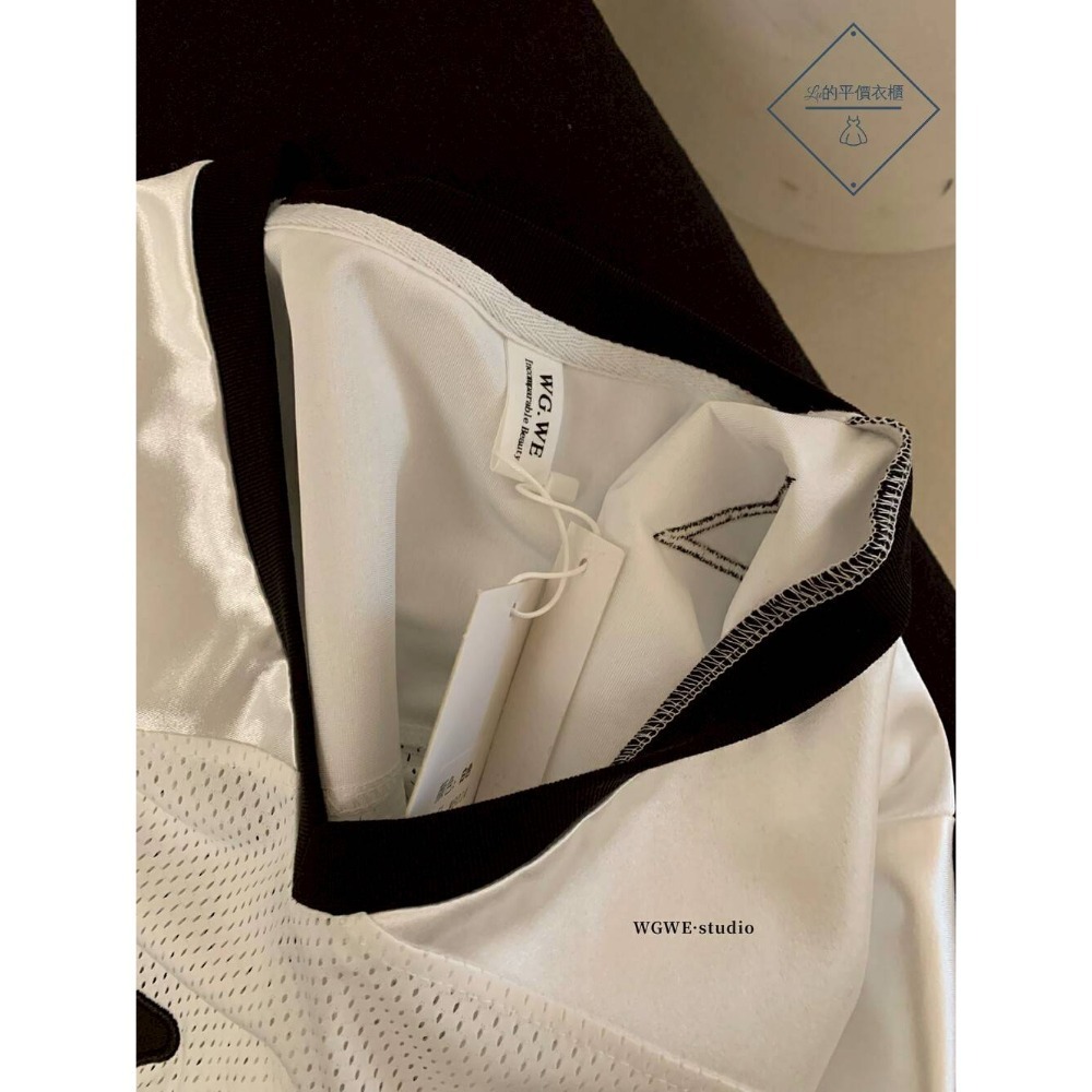 🌿Lu的平價衣櫃🌿🌸現貨W6014-24✔️WGWE家🇰🇷美式復古運動風豹紋愛心球衣#美式#球衣#復古#運動風-細節圖9