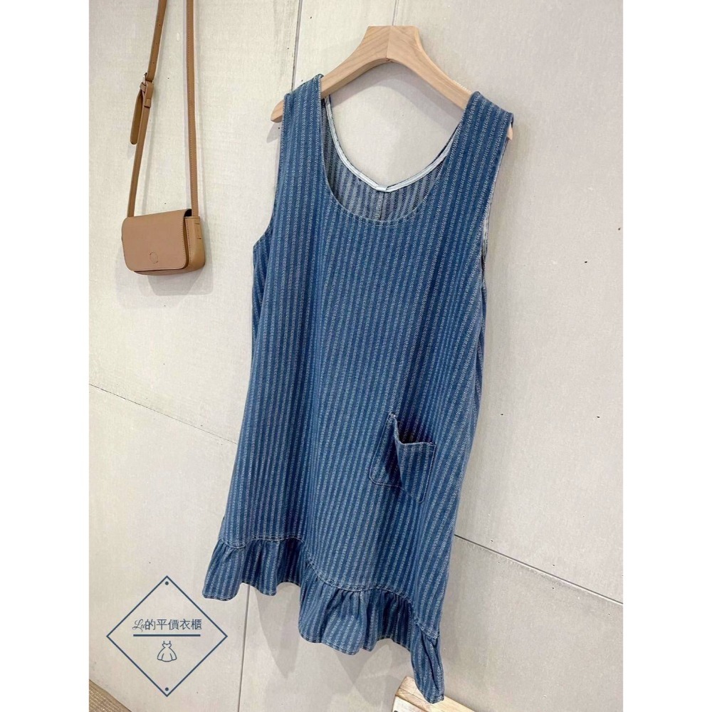 🌿Lu的平價衣櫃🌿🌸現貨A04-W11-2557-32✔️日系甜美虛線造型荷葉下擺短洋裝#吊帶裙#短洋#洋裝#日系-規格圖5