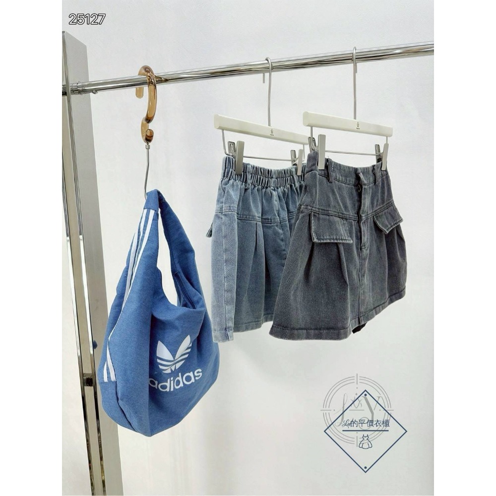 🌿Lu的平價衣櫃🌿🌸現貨25127-32✔️韓系率性甜美A字減齡百搭牛短裙（有內裏安全褲）甜美#可愛#減齡#個性-細節圖3