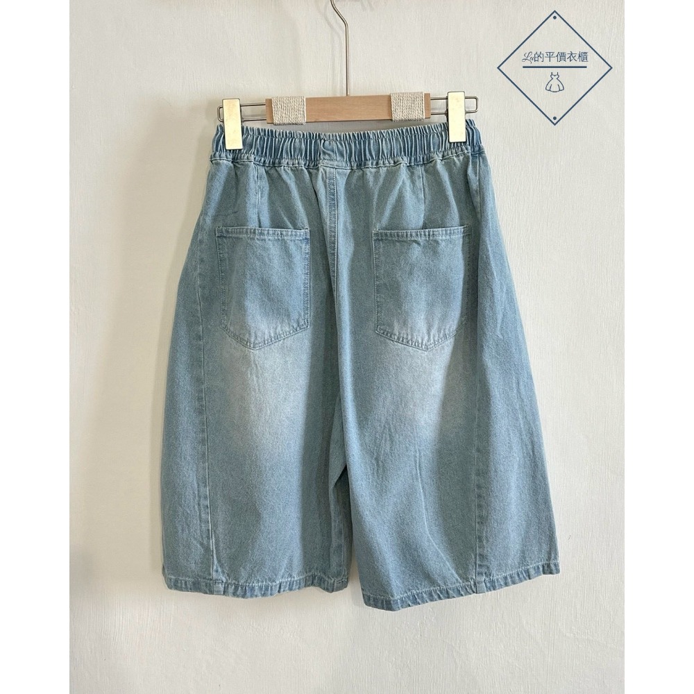 🌿Lu的平價衣櫃🌿🌸現貨F5002-27✔️韓系率性簡約水洗刷白牛仔中褲#牛仔褲#率性#六分褲#百搭#簡約#刷白-細節圖4