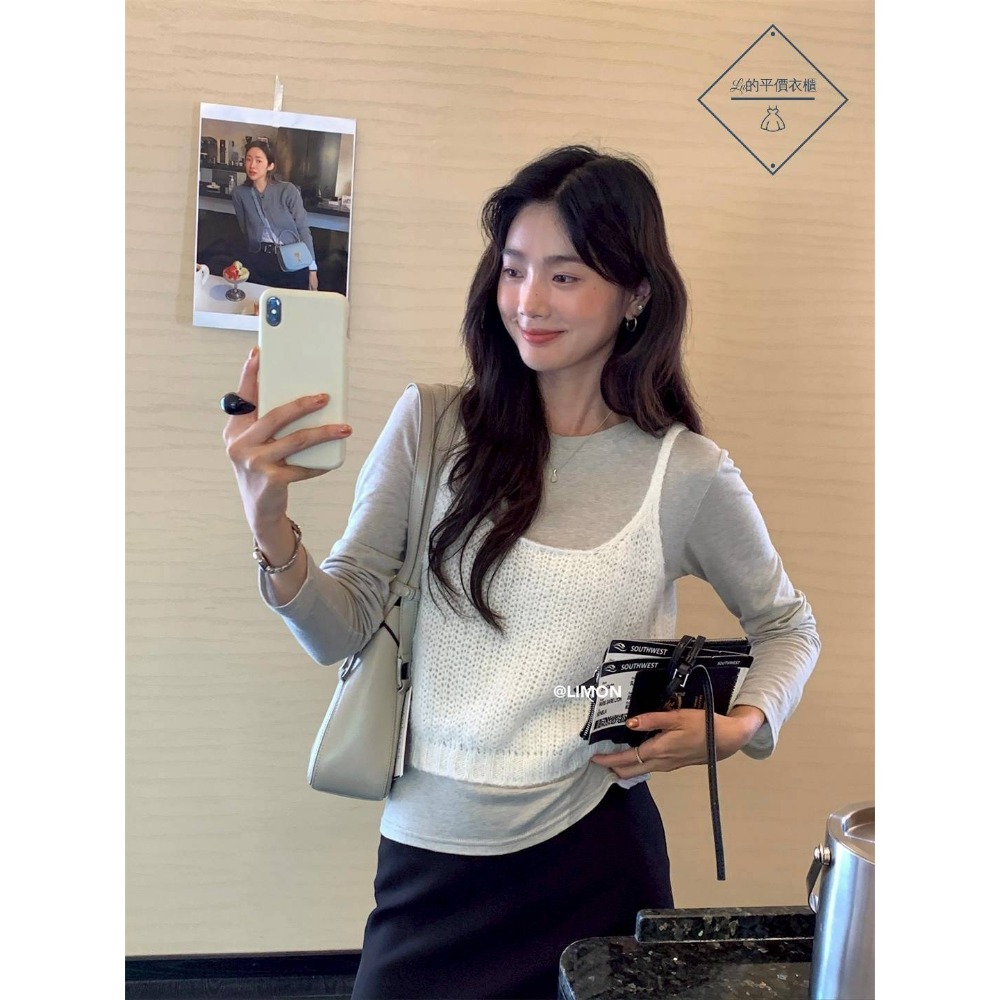 🌿Lu的平價衣櫃🌿🌸現貨08202-21✔️韓系質感檸檬家🍋THE LIMON韓系氣質背心（含20%馬海毛））-細節圖4
