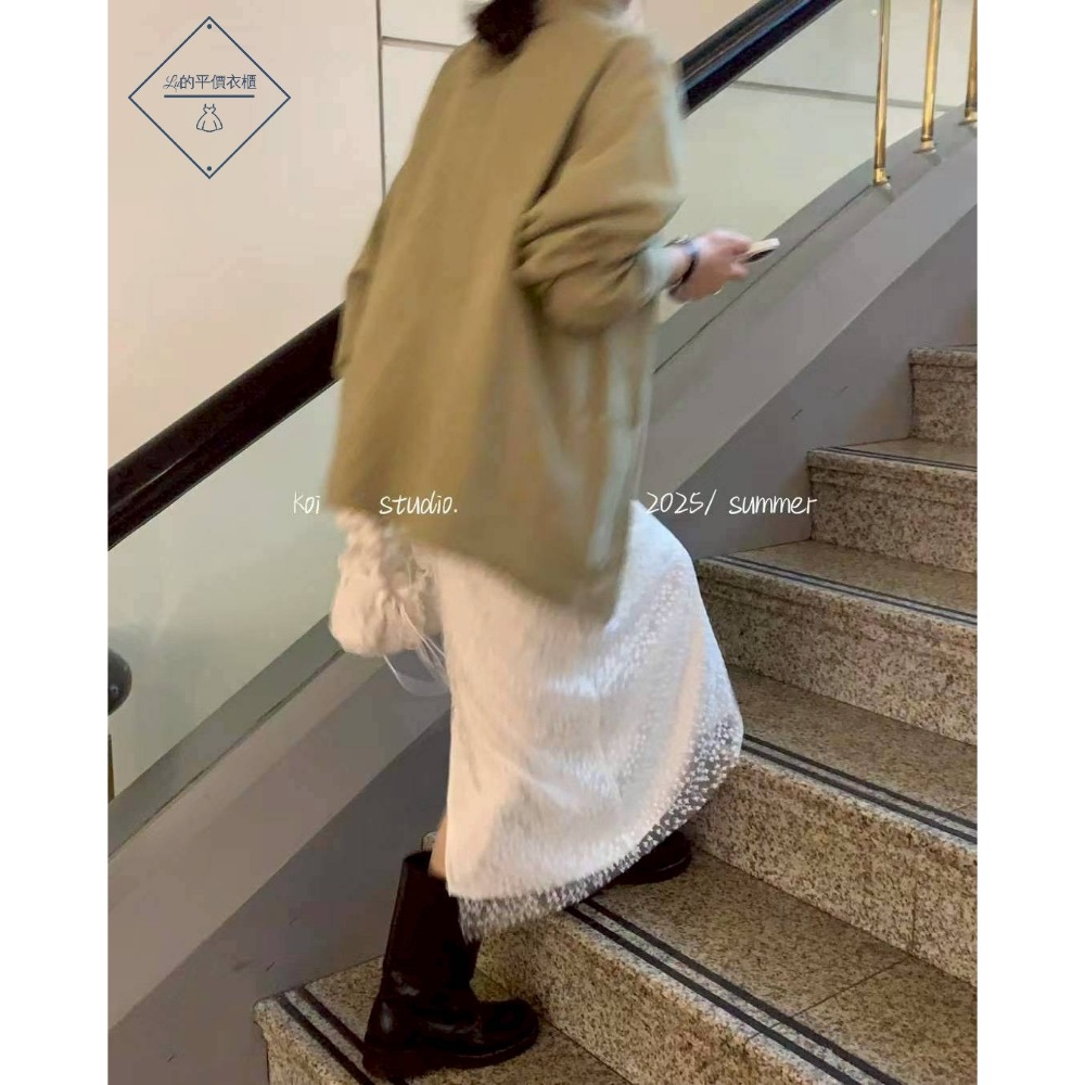 🌿Lu的平價衣櫃🌿🌸現貨1836-24✔️日系氣質質感繡花透紗直筒長裙#半身裙#後開叉#紗裙#甜美#日系#直筒裙-細節圖2