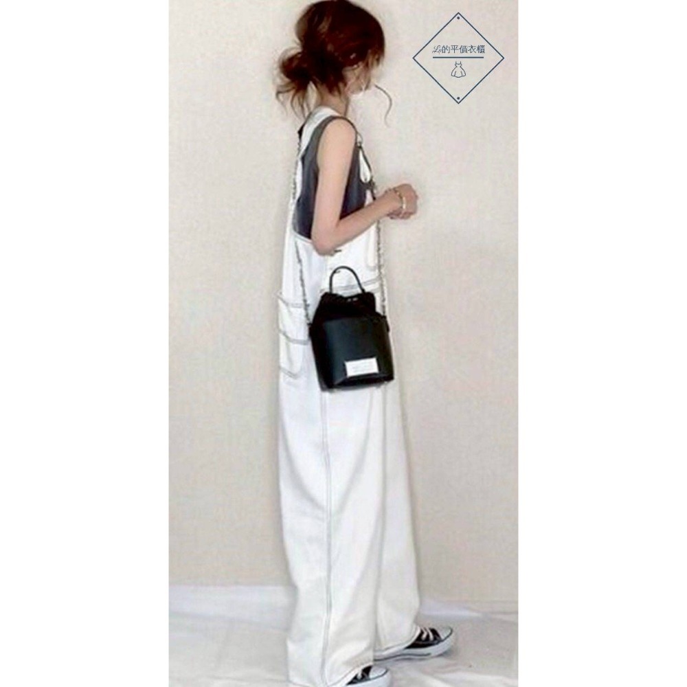 🌿Lu的平價衣櫃🌿🌸現貨A04-W02-552-33✔️日系質感顯瘦車線設計重磅工裝吊帶長褲#個性#日系#吊帶褲-細節圖3