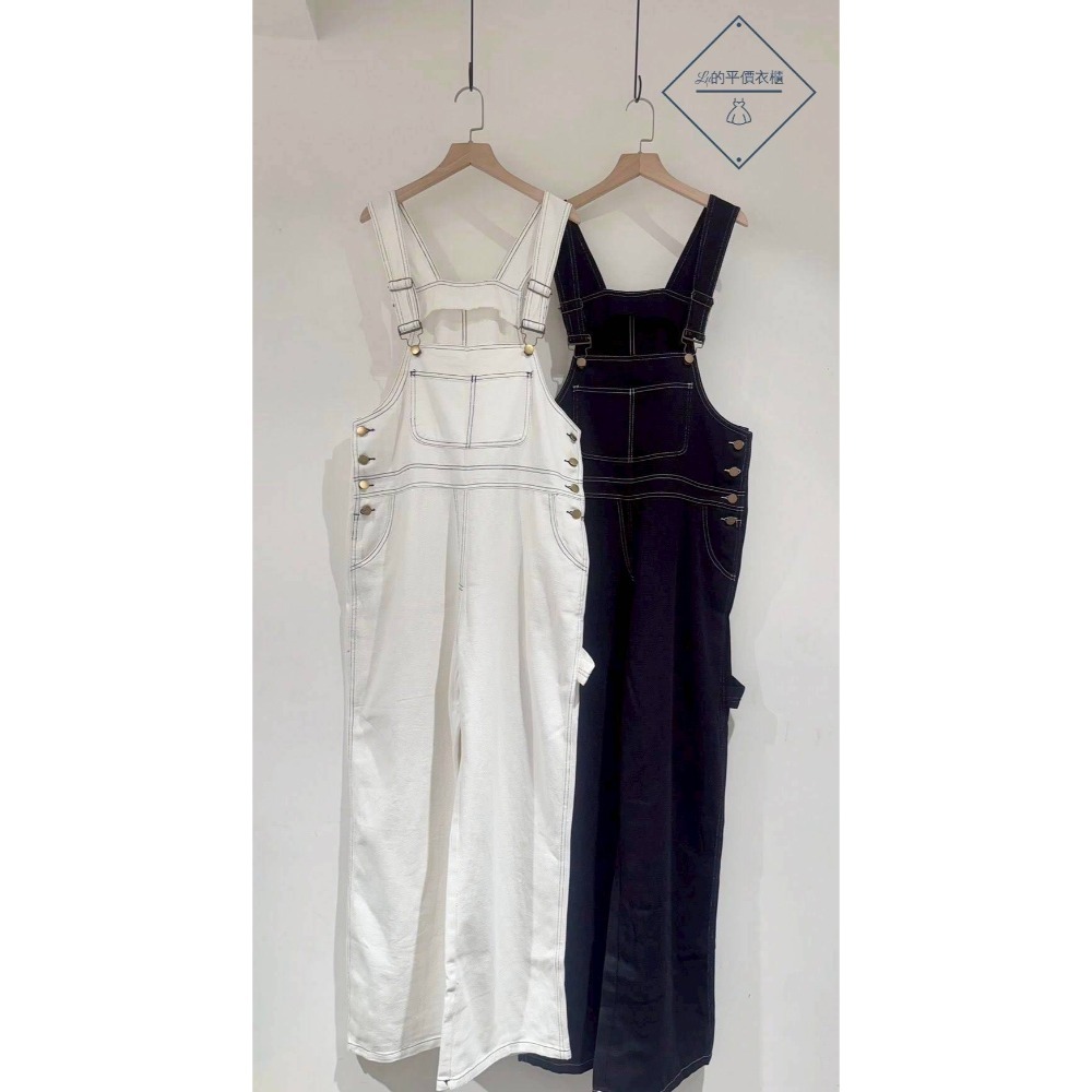 🌿Lu的平價衣櫃🌿🌸現貨A04-W02-552-33✔️日系質感顯瘦車線設計重磅工裝吊帶長褲#個性#日系#吊帶褲-細節圖8