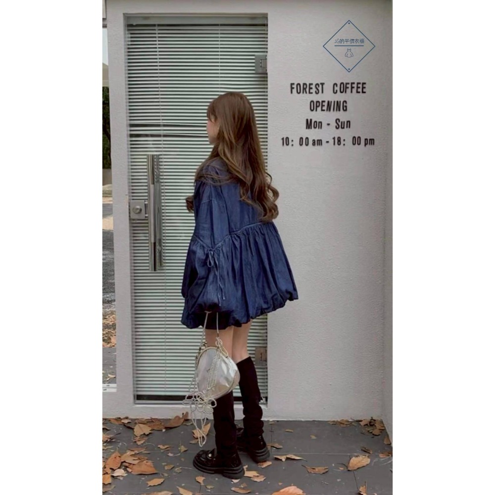 🌿Lu的平價衣櫃🌿🌸現貨A02-W11-6058-31✔️日系甜美可愛減齡澎袖綁帶娃娃上衣#甜美娃娃裝#韓系設計感-細節圖2