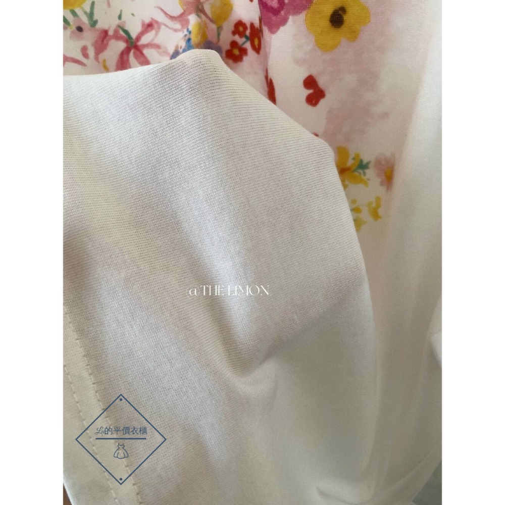 🌿Lu的平價衣櫃🌿🌸現貨03-10135-23✔️韓系質感檸檬家🍋THE LIMON莫奈花園印花寬鬆短袖T-細節圖10