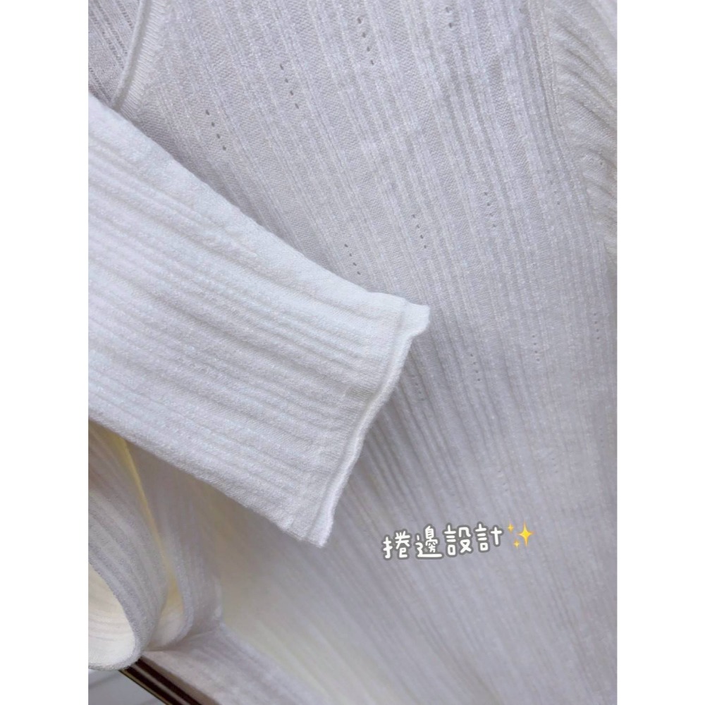 🌿Lu的平價衣櫃🌿🌸現貨881e17✔️韓系簡約溫柔感捲邊坑條針織上衣#內搭#外搭#百搭#針織#上衣#捲邊#坑條-細節圖2
