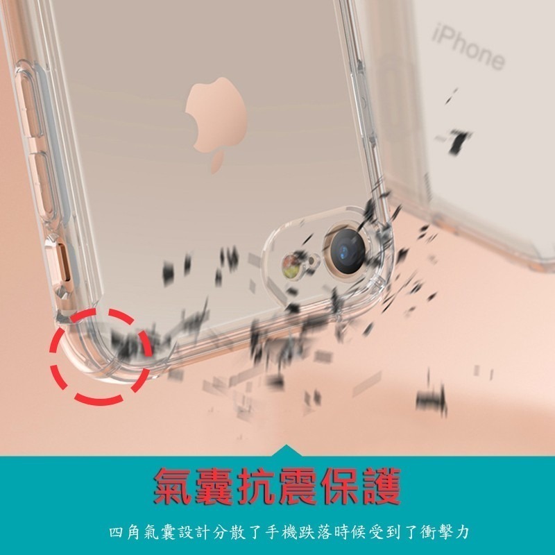 空壓殼 透明防摔手機殼適用iPhone 15 14 13 12 11 Pro Max  XR XS X i11 i13-細節圖2