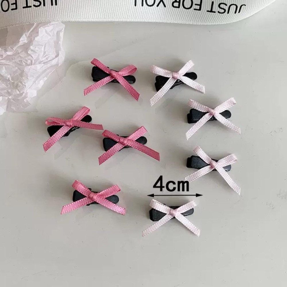 【老闆的娘】高雄現貨 隔日出 jennie同款緞帶蝴蝶結迷你髮夾 芭蕾風 側邊夾 劉海夾 女碎髮夾 蝴蝶結 頭飾 髮飾-細節圖2