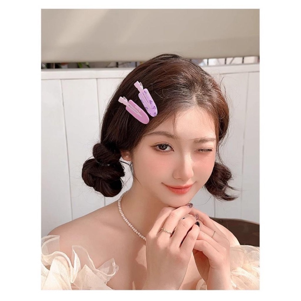 【老闆的娘】高雄現貨 夏日可愛水果氣泡無痕髮夾 造型瀏海夾 格紋 洗臉夾 碎髮夾 塗鴉壓克力鴨嘴夾 化妝夾 髮飾-細節圖7