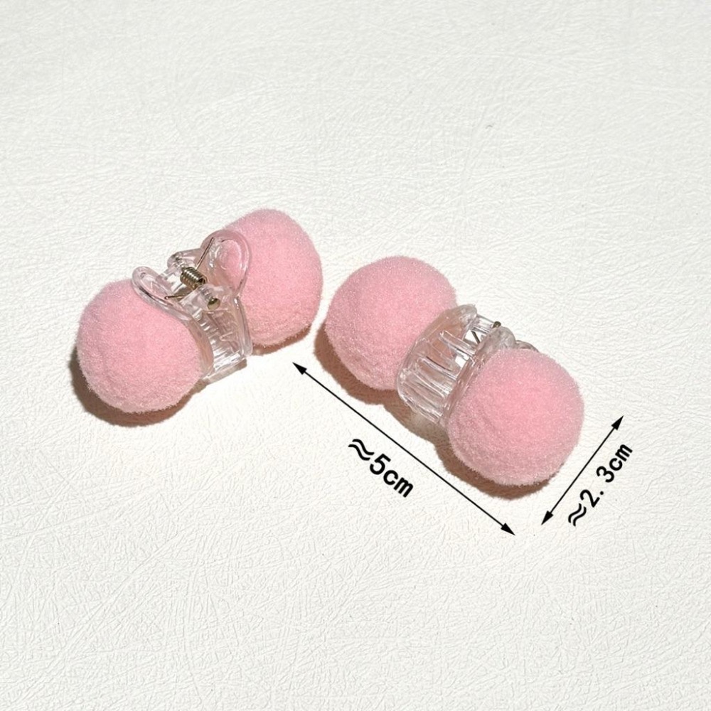 【老闆的娘】高雄現貨 韓版可愛毛絨球小抓夾｜暖綿綿感瀏海夾 兒童髮夾 公主頭夾 瀏海夾 女碎髮夾 頭頂夾 髮飾-細節圖7