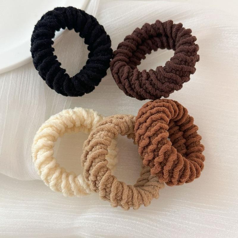 【老闆的娘】高雄現貨 隔日出 超耐用加粗髮圈 彈力斜紋髮圈 無接縫髮圈 不咬髮 高馬尾髮束 包頭 髮飾-細節圖2