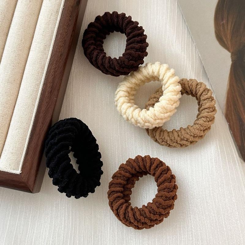 【老闆的娘】高雄現貨 隔日出 超耐用加粗髮圈 彈力斜紋髮圈 無接縫髮圈 不咬髮 高馬尾髮束 包頭 髮飾-細節圖5