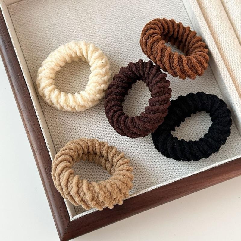 【老闆的娘】高雄現貨 隔日出 超耐用加粗髮圈 彈力斜紋髮圈 無接縫髮圈 不咬髮 高馬尾髮束 包頭 髮飾-細節圖6