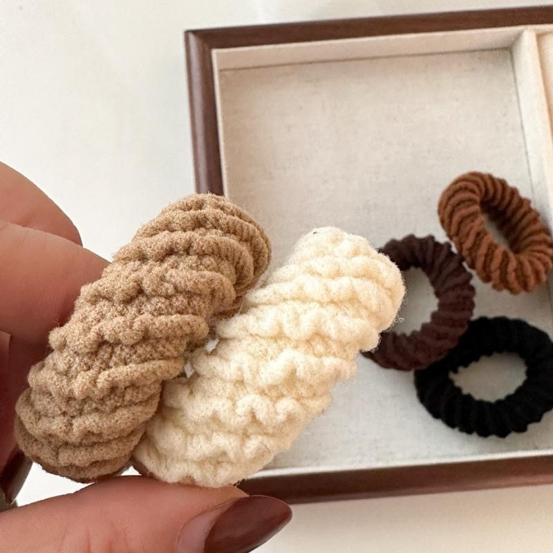 【老闆的娘】高雄現貨 隔日出 超耐用加粗髮圈 彈力斜紋髮圈 無接縫髮圈 不咬髮 高馬尾髮束 包頭 髮飾-細節圖7