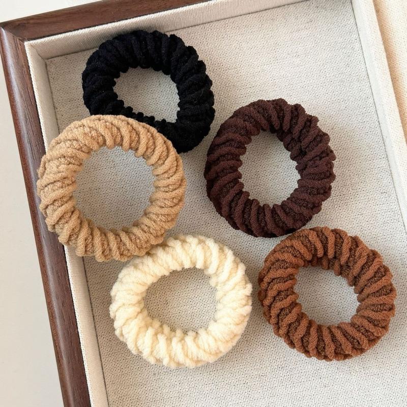 【老闆的娘】高雄現貨 隔日出 超耐用加粗髮圈 彈力斜紋髮圈 無接縫髮圈 不咬髮 高馬尾髮束 包頭 髮飾-細節圖8